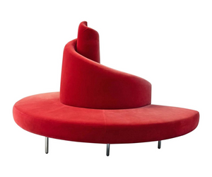 Designed by Mario Cananzi e Roberto Semprini for Edra  Sofa for the center place in the room loosely based on the Tatlin tower, emblem of Constructivism. A modern totem, perfect also for public spaces. It allows new possibilities of seating, offering room for more people. A true work of architecture. A real Edra icon.  Actual product may vary from images shown on website. Please contact info@rifugiomodern.com  for finish and fabric samples