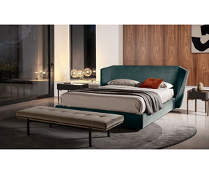 Designed by Massimo Castagna for Gallotti&Radice Bed in non-deformable foam polyurethane in different density and poyester fibre with wooden inside structure. Available covered by fabric or leather as per sample. Actual product may vary from images shown on website. Please contact info@rifugiomodern.com  for finish and fabric samples. 