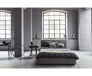 Designed by Paola Navone for Gervasoni Linea is the ideal choice to give a touch of elegance and charm to a space dedicated to comfort. Upholstered bed with piping or sew/cut seam in contrasting colours or tone-on-tone, with a minimal and geometric shape with fabric or eco-friendly leather upholstery and solid wood feet in natural walnut, black, white, grey, ocean or dove-grey. Actual product may vary from images shown on website. Please contact info@rifugiomodern.com for finish and fabric samples.