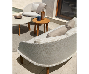 Cleosoft//Wood Divano Love Seat Talenti Outdoor Living at Rifugio Modern 