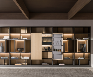 505 Up System | Custom Bookshelves and Multimedia  Designed by Nicola Gallizia for Molteni&C Available at Rifugio Modern Italian Furniture of Colorado Wyoming Florida and USA. Molteni&C Available at Rifugio Modern. 