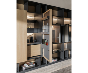 505 Up System | Custom Bookshelves and Multimedia  Designed by Nicola Gallizia for Molteni&C Available at Rifugio Modern Italian Furniture of Colorado Wyoming Florida and USA. Molteni&C Available at Rifugio Modern. 