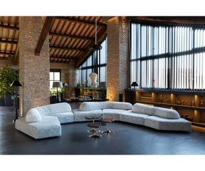 Designed by Francesco Binfaré for Edra On the Rocks sofa brings in a new dimension of comfort, where the sofa and the people who live it take centre stage: a soft sculpture that can be mixed and matched as you need, to share the pleasure of the greatest relax or to enjoy it all by yourself. Actual product may vary from images shown on website. Please contact info@rifugiomodern.com for finish and fabric samples