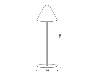 Omar Carraglia for Davide Groppi  Methacrylate - Metal floor lamp with dimmer Bulb not included.   100-240 V - 50/60 Hz LED MAX 10 W - E27 GLOBOLUX Actual product may vary from images shown on website. Please contact info@rifugiomodern.com  for finish samples. 