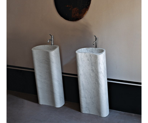 Designed by Angelo Mangiarotti for Agape Angelo Mangiarotti’s design takes the form of a hand basin designed with the skill of a true master. Lito 2 is far more than a simple furnishing accessory, without losing sight of functional characteristics it is intended to provide: with its ergonomic lines and ideal capacity of the basin.  Actual product may vary from images shown on website. Please contact info@rifugiomodern.com for fabric and finish samples.