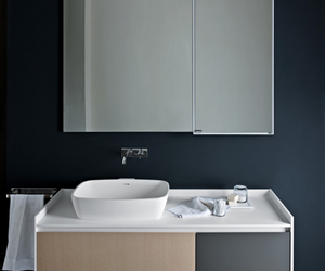 Designed by Benedini Association for Agape A large and inviting basin, surrounded by a slim edge. A pure and simple shape for a bathroom based on a sophisticated and natural simplicity. In white Cristalplant® biobased, the Normal basin is suitable for endless compositions and coordinations, resting on the tops from the Flat XL,  Actual product may vary from images shown on website. Please contact info@rifugiomodern.com for fabric and finish samples.