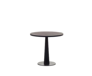 Designed by Paola Navone for Gervasoni  Gray 39 is a table with a round top, defined by the combination of natural painted solid Canaletto walnut; white, grey, black, ocean or dove-grey lacquered wood used for the top and the column leg.  Actual product may vary from images shown on website. Please contact info@rifugiomodern.com for finish and fabric samples.