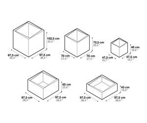 Kubik Planter FESFOC Outdoor at Rifugio Modern 