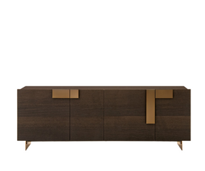 A cabinet able to welcome anything but, at the same time, able to personalize a room. A double feature for this sideboard, it doesn’t pass unnoticed with its simple design and it solves containing  Actual product may vary from images shown on website. Please contact info@rifugiomodern.com for finish and fabric samples.
