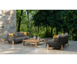 Argo//Wood Sofa Love Seat Talenti Outdoor Living at Rifugio Modern