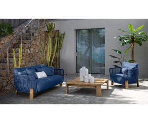Argo//Wood Sofa Love Seat Talenti Outdoor Living at Rifugio Modern 