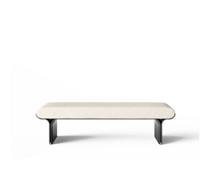 Studiopepe Design for Gallotti & Radice&nbsp; Studiopepe Design for Gallotti & Radice available at Rifugio Modern Bench with curved black open pore stained ash base and bright brass details. Cushion in polyurethane foam covered by fabric or leather as per samples. Bench with curved black open pore stained ash base and bright brass details. Cushion in polyurethane foam covered by fabric or leather as per samples.