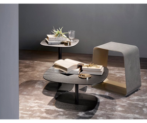 Designed by Sudio G & R  Coffee table with top and structure in hand-brushed aluminium in the colours black or gold.  Inches (W x D x H) A 15¾" x 15¾" x 19¾" B 23¾" x 23¾" x 17¾" C 23¾" x 23¾" x 12" D 23¾" x 23¾" x 10"  Actual product may vary from images shown on website. Please contact info@rifugiomodern.com  for finish samples.