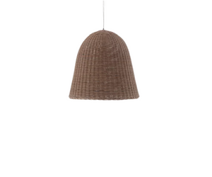 Designed by Paola Navone for Gervasoni  The charm of natural materials makes the Bell suspension lamp made of hand-woven wicker unique. A product that refers to exotic suggestions, recovering a traditional proc Actual product may vary from images shown on website. Please contact info@rifugiomodern.com for finish and fabric samples.