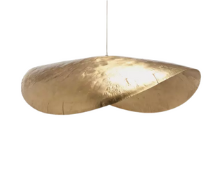 Designed by Paola Navone for Gervasoni  With a strong decorative impact, the BRASS lamp family exploits the ductility of brass and its ability to embellish interiors with warm and golden light reflections. Suspension lamps have a delicate shape of great visual appeal:  Actual product may vary from images shown on website. Please contact info@rifugiomodern.com for finish and fabric samples.