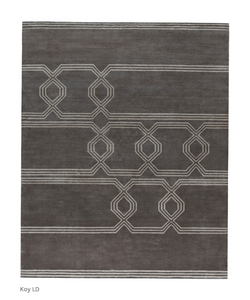 Kristiina Lassus Design  Kristiina Lassus has always been fascinated by ornamentation and its universality across different cultures. The design of her Koy rug has its origins in African patterns but also draws inspiration from Finland’s national epic, the Kalevala. Actual product may vary from images shown on website. Please contact info@rifugiomodern.com for finish samples.