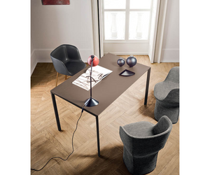 Designed by Pianca Linear geometries, pared-back volumes and a compact structure: Mono table stands out for its exceptional finishes and the wide choice of sizes.  Actual product may vary from images shown on website. Please contact info@rifugiomodern.com for finish and fabric samples.