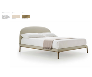 Designed by Philippe Tabet for Pianca at Rifugio Modern. Understated style, inviting contours, softly combined. Rada is a bed with a flowing, intimate and delicate profile.