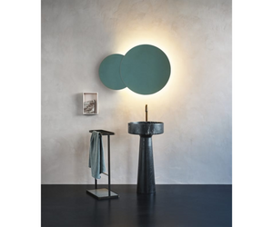 Designed by Angelo Mangiarotti for Agape Bjhon washbasins are the fruit of an idea conceived by Angelo Mangiarotti in 1970. They are made of marble bianco di Carrara, grigio Carnico, nero Marquina or using an advanced technological material: Cristalplant® biobased.  Actual product may vary from images shown on website. Please contact info@rifugiomodern.com for fabric and finish samples.