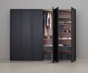 The features of the wardrobes of times past are dressed up with new style, thanks to a contemporary look that still evokes domestic memories. The Verona wardrobe, with the full charm of Actual product may vary from images shown on website. Please contact info@rifugiomodern.com for finish and fabric samples.