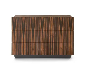 The Tosca sideboard features compact, strong and solid forms. Its presence does not go unnoticed. Its unique design features are mostly to be sought in the details, which hinge on interaction of volumes and material variations. Actual product may vary from images shown on website. Please contact info@rifugiomodern.com for finish and fabric samples. 