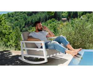 Alabama// Alu Rocking Chair  Talenti  Outdoor Living at Rifugio Modern
