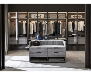 Gliss Master Walk In closet Designed by Vincent Van Duysen for Moleti&C available custom at Rifugio Modern.  