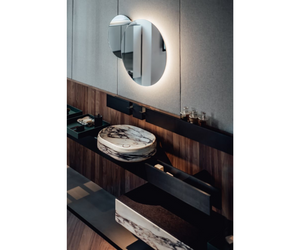 Lariana Countertop Oval Washbasin Agape Patricia Urquiola design available at Rifugio Modern – Denver, Colorado, Rocky Mountains, USA 