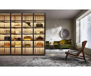 Gliss Master Glass Walk In closet Designed by Vincent Van Duysen for Moleti&C available custom at Rifugio Modern