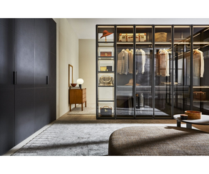 Gliss Master Glass Walk In closet Designed by Vincent Van Duysen for Moleti&C available custom at Rifugio Modern