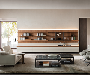 Grid | Custom Bookshelves and Multimedia  Designed by Vincent Van Duysen for Molteni&C  Available at Rifugio Modern Italian Furniture of Colorado Wyoming Florida and USA. Molteni&C Available at Rifugio Modern. 