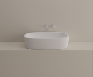 Designed by Benedini Association for Agape The Deep washbasin with a deep and enveloping design, is able to characterise any composition with a distinctive style. In white Cristalplant® biobased. Actual product may vary from images shown on website. Please contact info@rifugiomodern.com for fabric and finish samples.